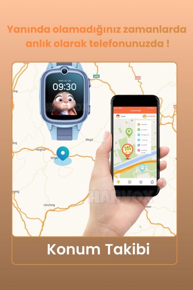 Akıllı Çocuk Saati Konum Takipli Sim Kart Girişli Gps Ve Sos Özellikli (Pembe)