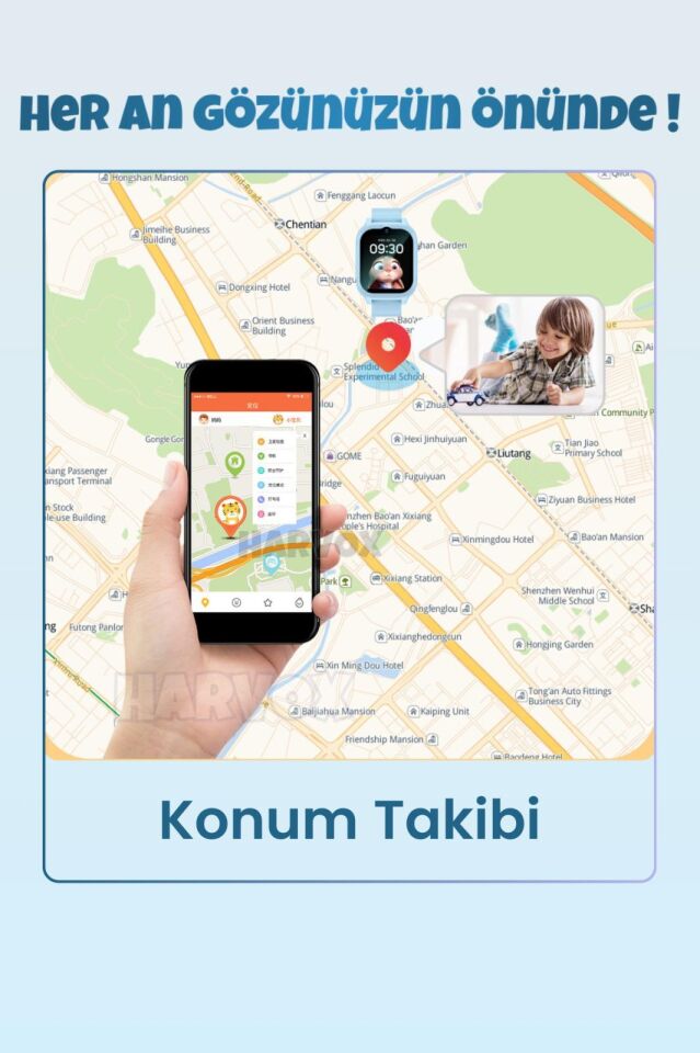 Akıllı Çocuk Saati Konum Takipli Sim Kart Girişli Gps Ve Sos Özellikli (Pembe)