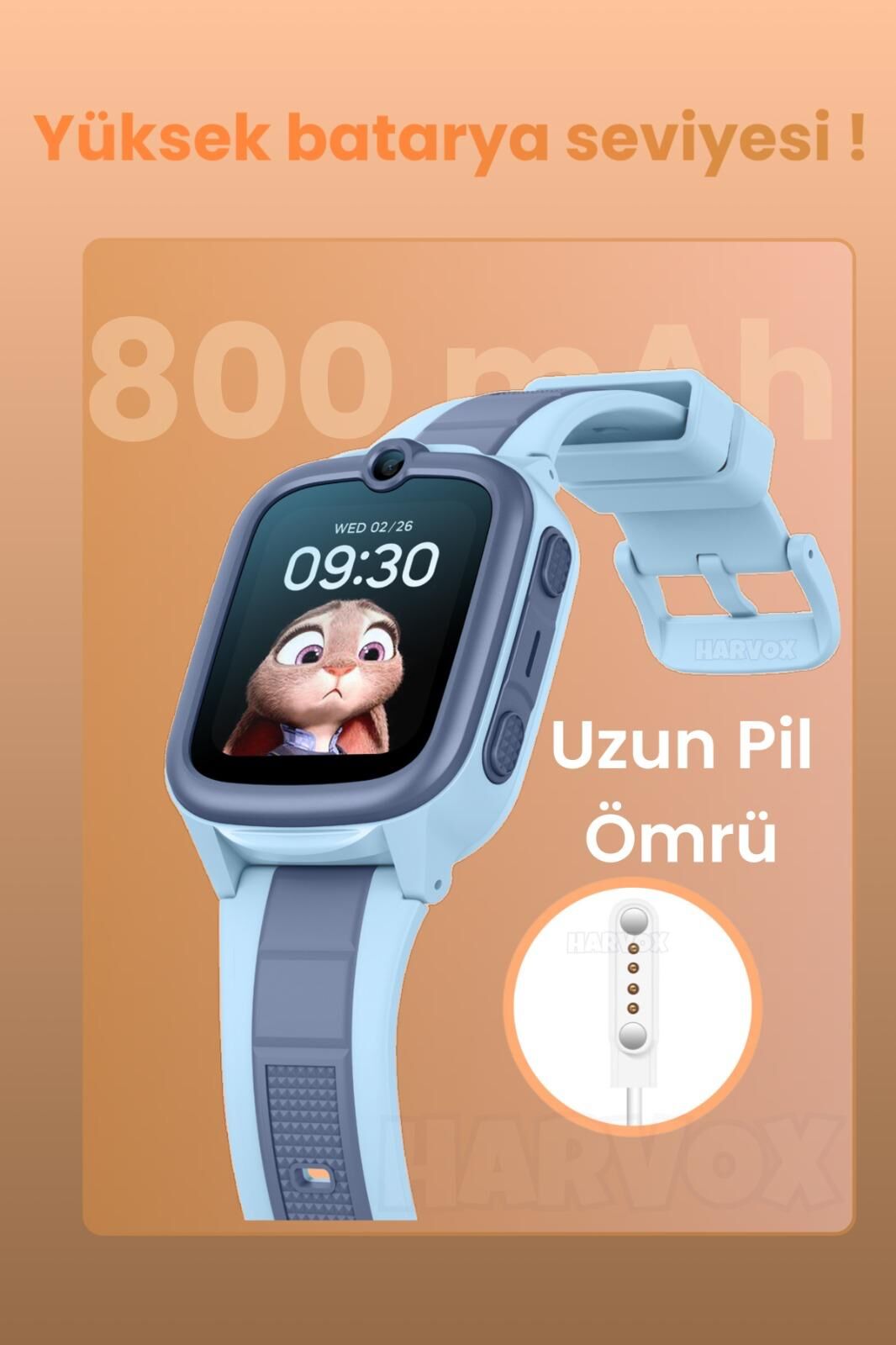 Akıllı Çocuk Saati Konum Takipli Sim Kart Girişli Gps Ve Sos Özellikli (Mavi)