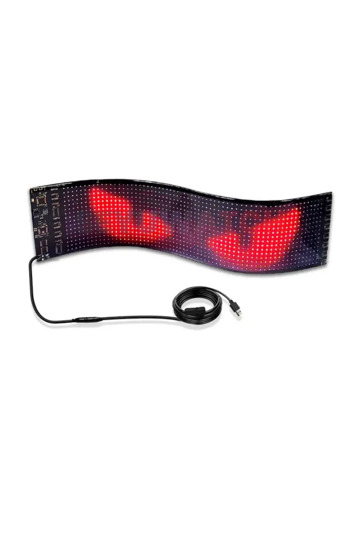 Araç Car Led Ekran Dilediğiniz Gibi Kişiselleştirilebilir, Esnek, Yapışkan Araç Led'i 37x9cm cm