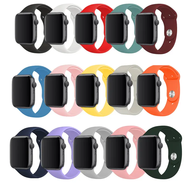 Apple Watch Uyumlu Silikon Kordonlar 42-44-45-49 mm